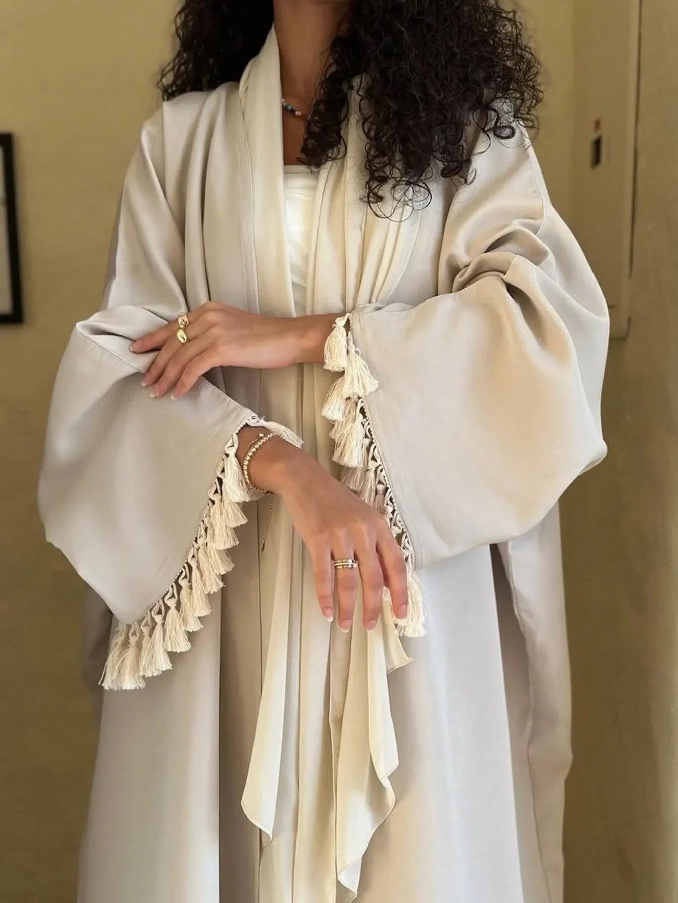 Bohème Abaya - cream