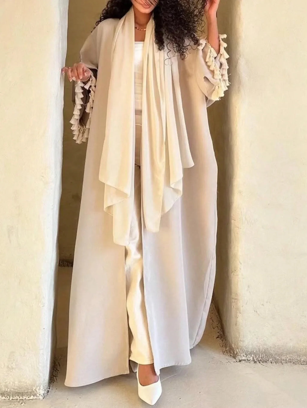 Bohème Abaya - cream