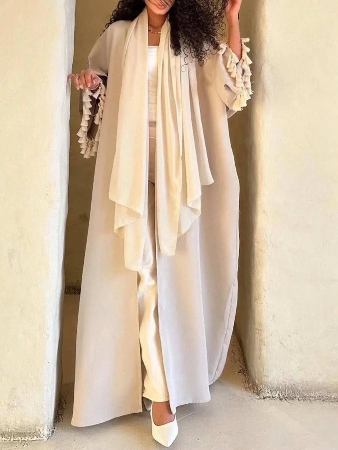 Bohème Abaya - cream