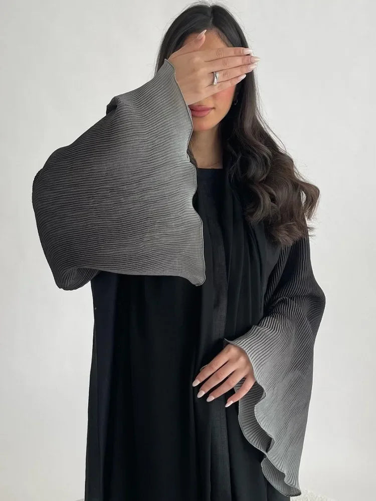 Flower Abaya - black