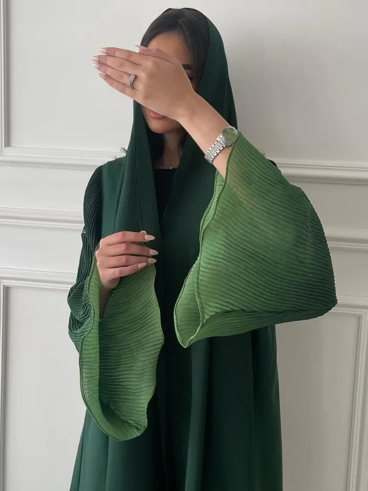 Flower Abaya - green