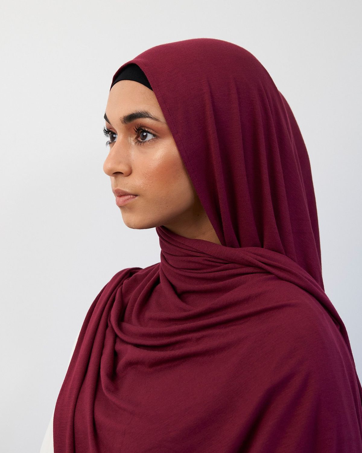Hijab Jersey - wine red