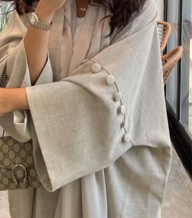 Linen Abaya - beige