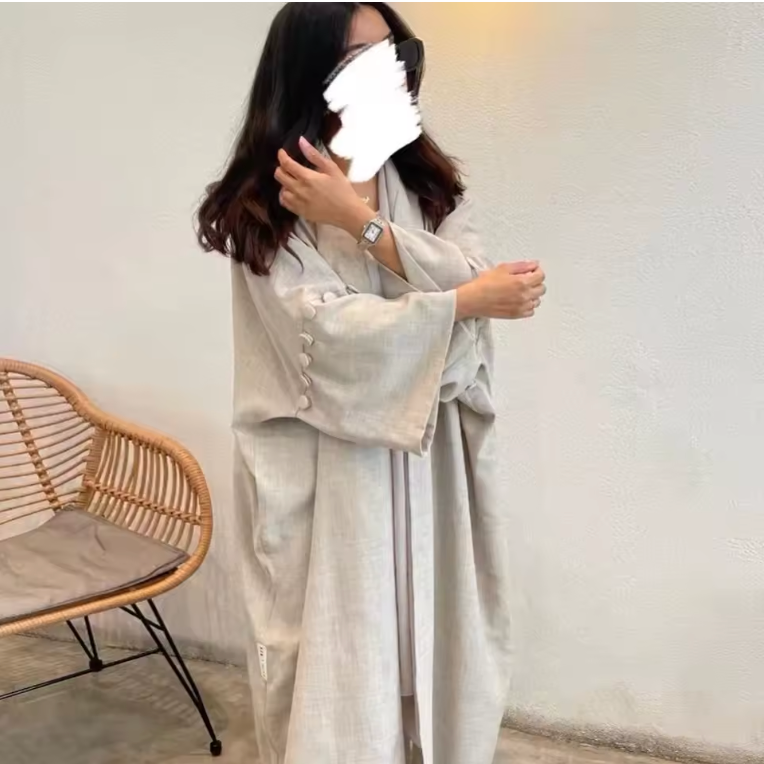 Linen Abaya - beige