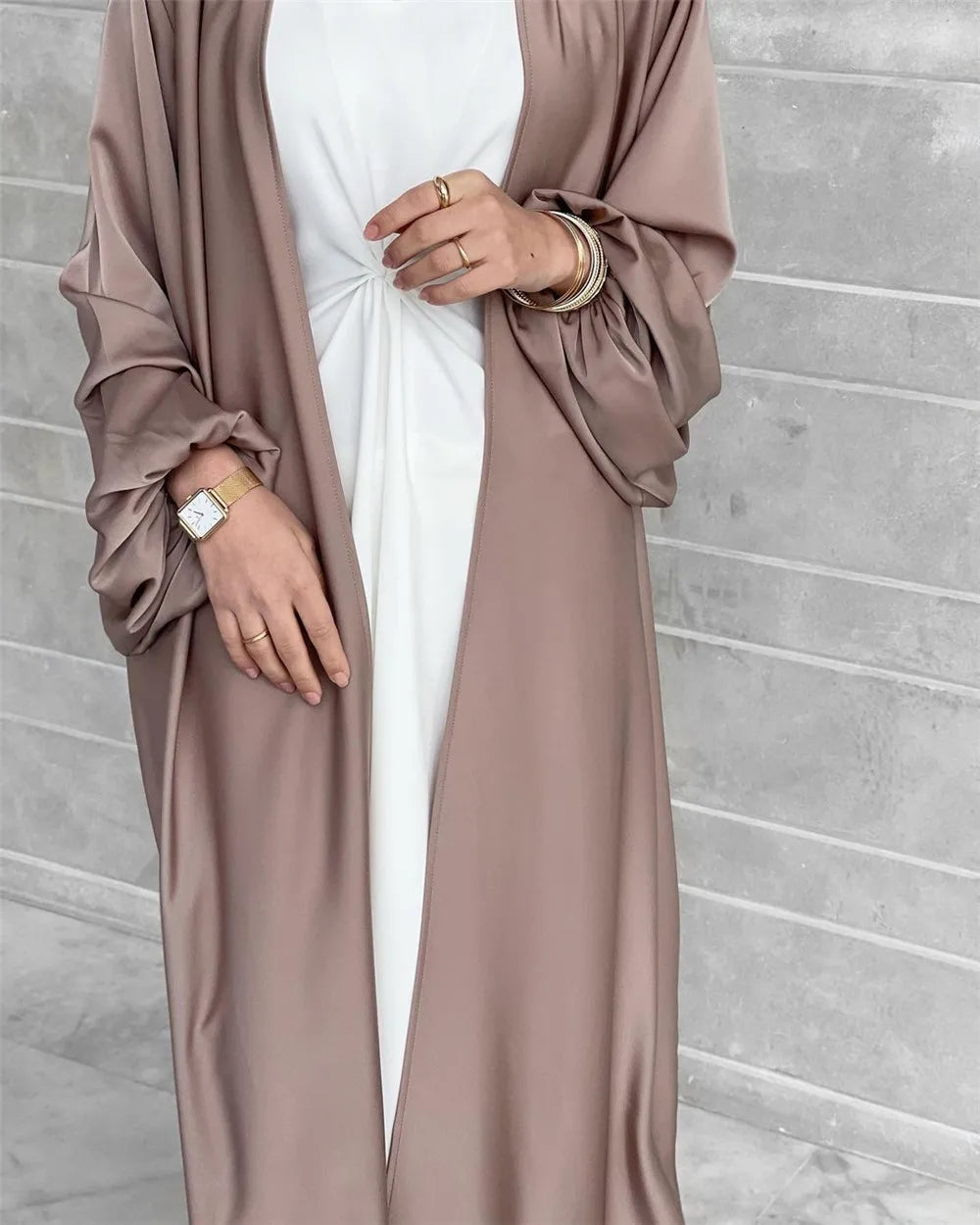 Silky Abaya - Coffee