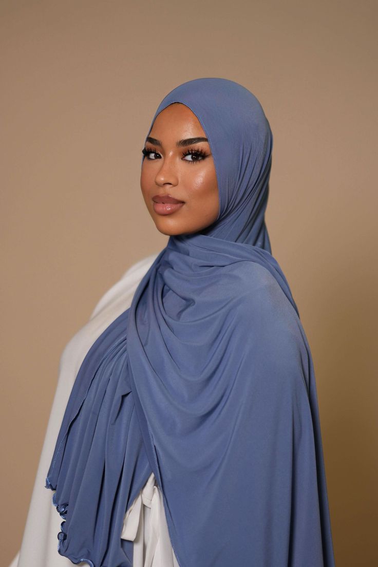 Hijab Jersey - grey blue